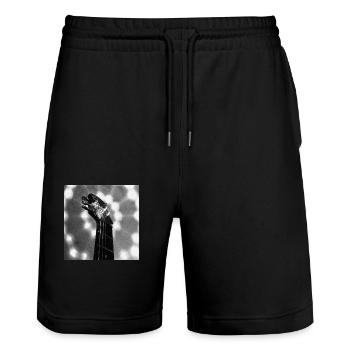 Guitar-Head (black&white) - Stanley/Stella Unisex Bio Joggingshorts Trainer  - Schwarz - Vorne - Nik (191cm) & Marisol (170cm)