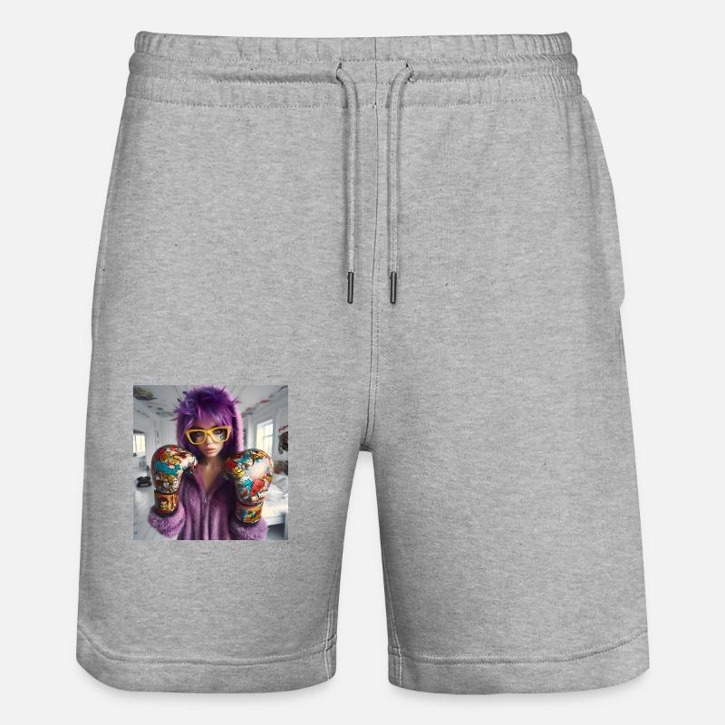 Cosplayer Boxing Pop 4 - Stanley/Stella Unisex Bio Joggingshorts Trainer - Grau meliert