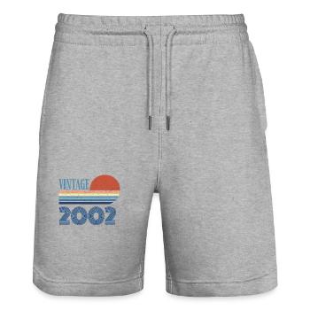 vintage 2002 - Short de jogging bio TRAINER Stanley/Stella unisexe - gris chiné - Devant - Nik (191cm) & Marisol (170cm)