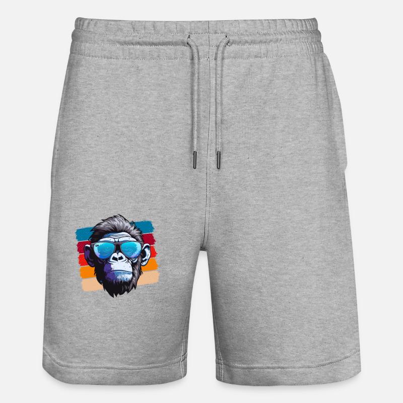 Singe cool - Short de jogging bio TRAINER Stanley/Stella unisexe - gris chiné