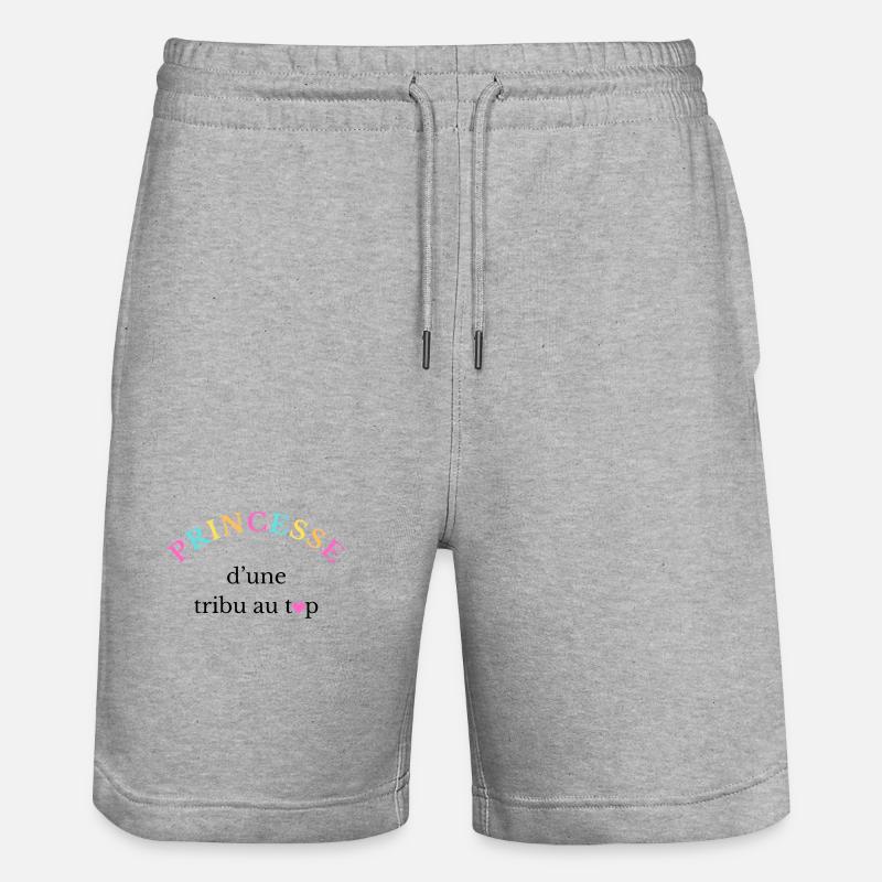 Princesse d'une tribu au top - Short de jogging bio TRAINER Stanley/Stella unisexe - gris chiné