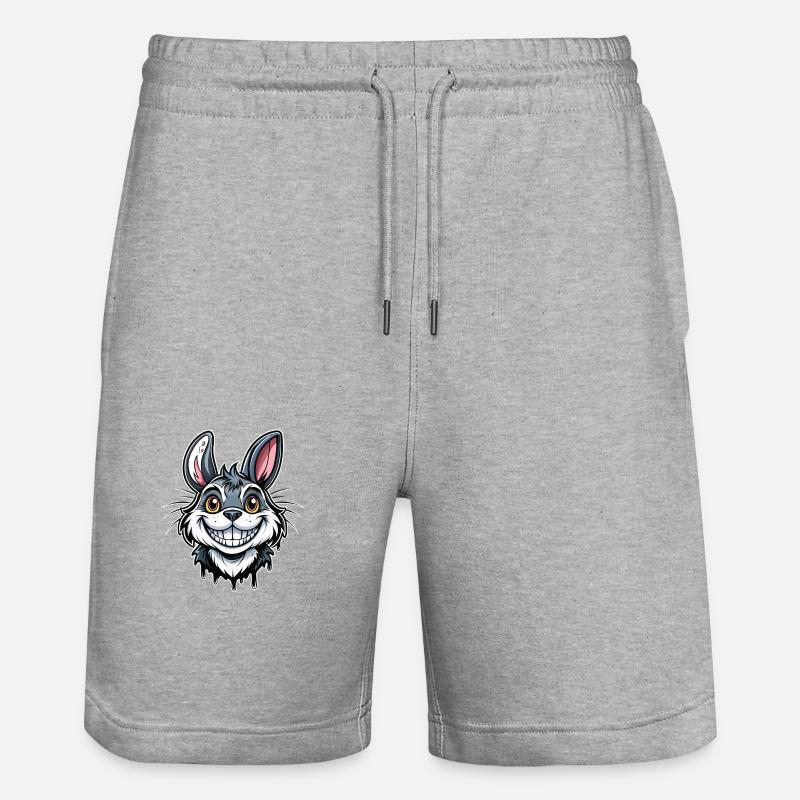 Lapin du Cheshire - Short de jogging bio TRAINER Stanley/Stella unisexe - gris chiné