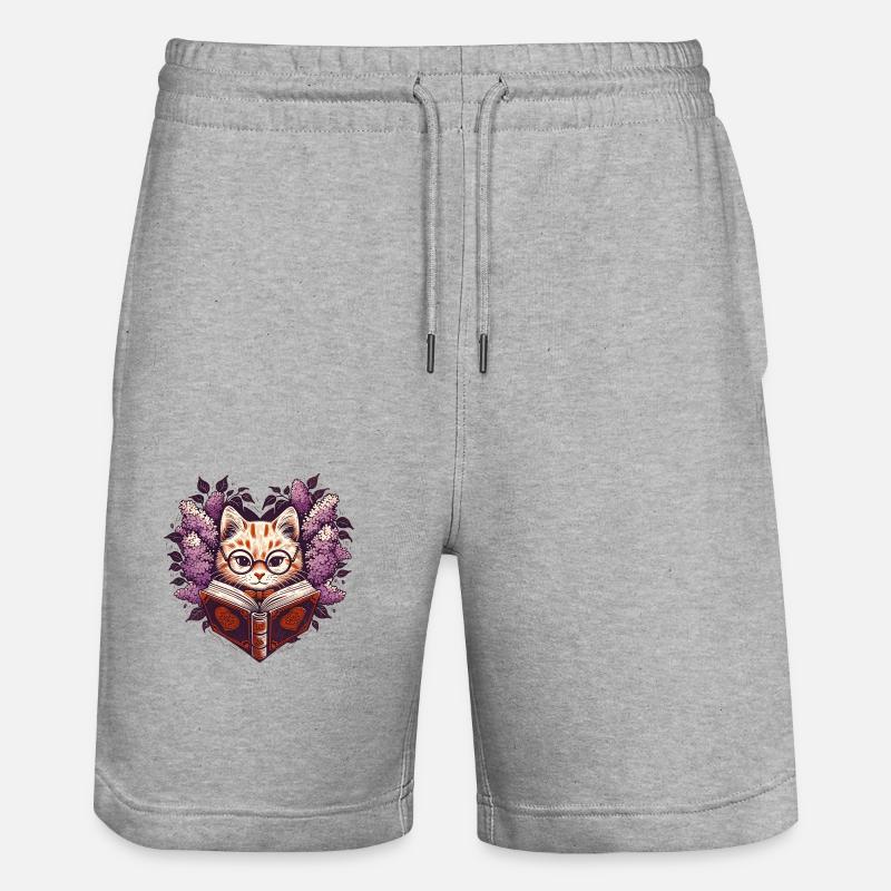 Chat de lecture - Short de jogging bio TRAINER Stanley/Stella unisexe - gris chiné