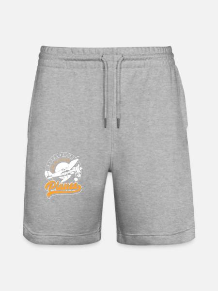 Modellflug Hobby Hobbypilot Testpilot - Stanley/Stella Unisex Bio Joggingshorts Trainer - Grau meliert