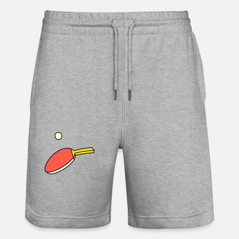 Ping Pong - Paddel & Ball - Stanley/Stella Unisex Bio Joggingshorts Trainer  - Grau meliert