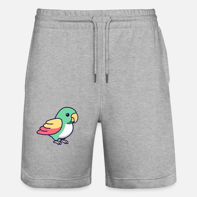 Papagei - Stanley/Stella Unisex Bio Joggingshorts Trainer  - Grau meliert