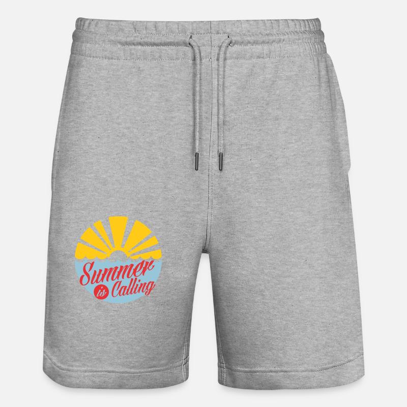 summer is calling red - Stanley/Stella Unisex Bio Joggingshorts Trainer  - Grau meliert