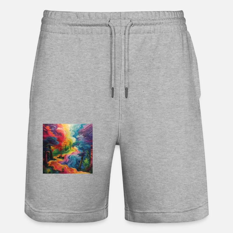 Méthode abstraite - Short de jogging bio TRAINER Stanley/Stella unisexe - gris chiné