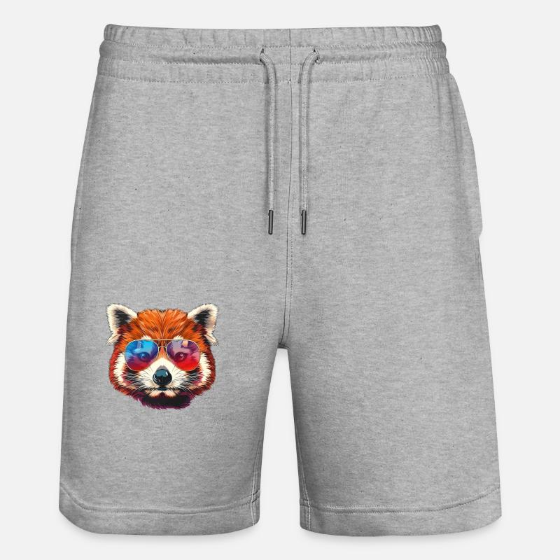 Panda roux Petit Panda - Short de jogging bio TRAINER Stanley/Stella unisexe - gris chiné