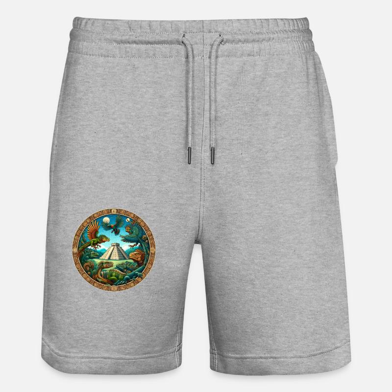 La légende de Tikal - Short de jogging bio TRAINER Stanley/Stella unisexe - gris chiné