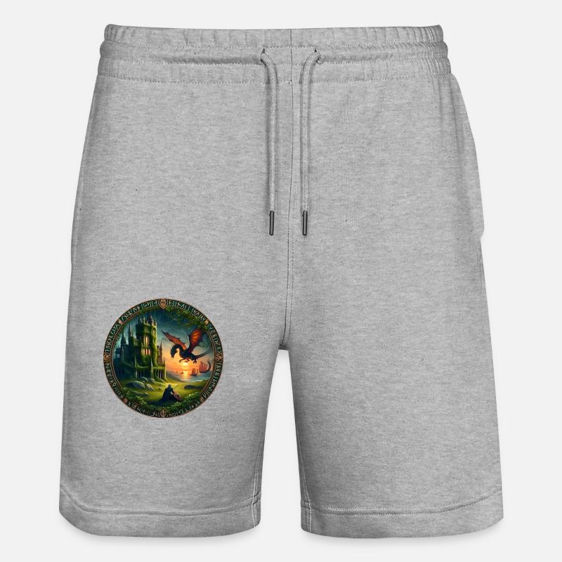Château du Dragon - Short de jogging bio TRAINER Stanley/Stella unisexe - gris chiné