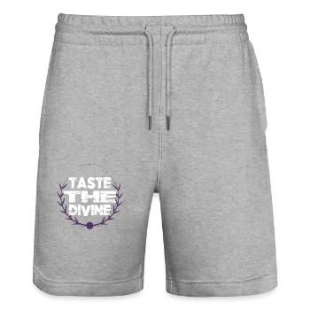 culinary experiences jokes quote - Stanley/Stella Unisex Bio Joggingshorts Trainer  - Grau meliert - Vorne - Nik (191cm) & Marisol (170cm)