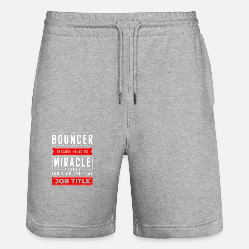 Sicherheitsdienst Beruf Groß Eingang - Stanley/Stella Unisex Bio Joggingshorts Trainer  - Grau meliert