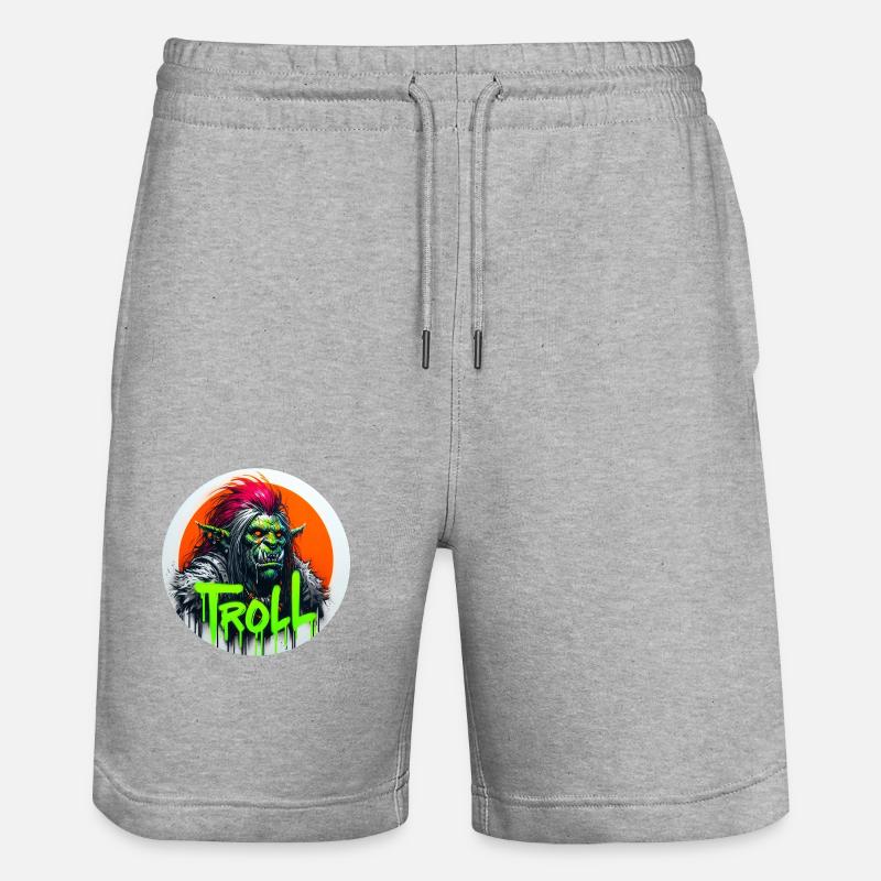 Troll - Short de jogging bio TRAINER Stanley/Stella unisexe - gris chiné