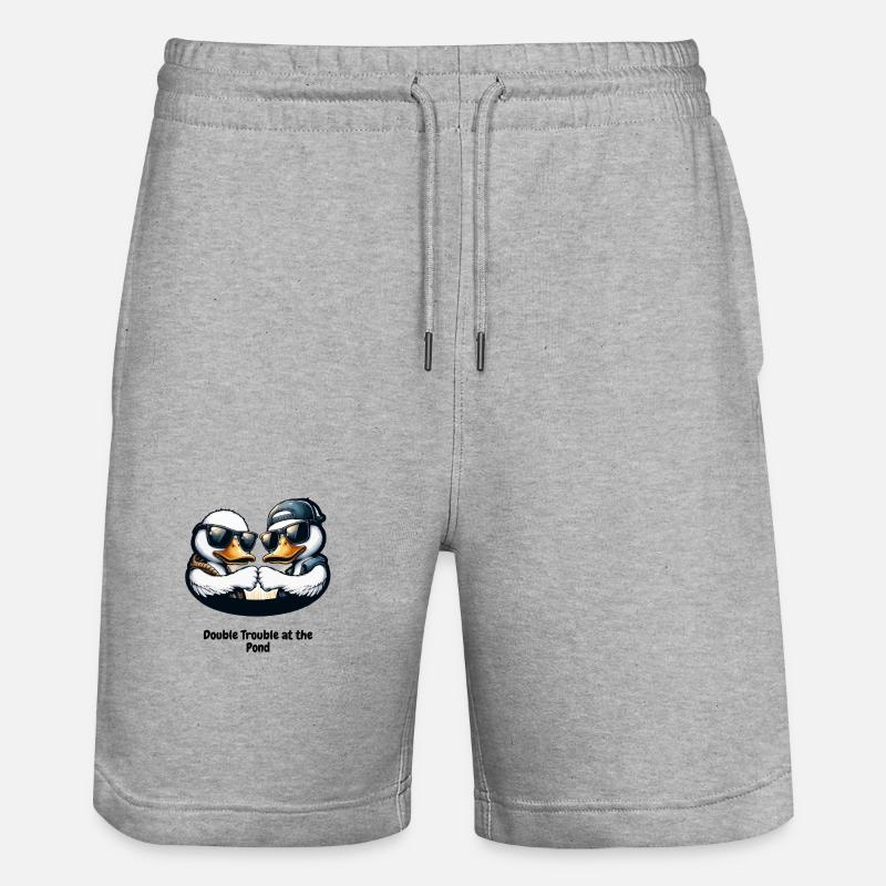 Double problème à l’étang - Short de jogging bio TRAINER Stanley/Stella unisexe - gris chiné