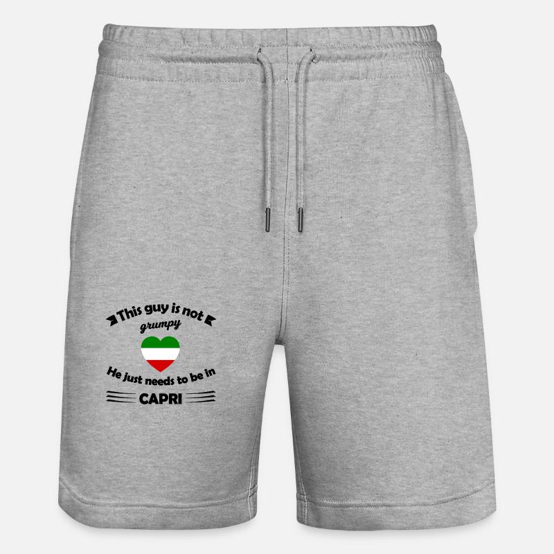 Le voyage à Capri - Short de jogging bio TRAINER Stanley/Stella unisexe - gris chiné