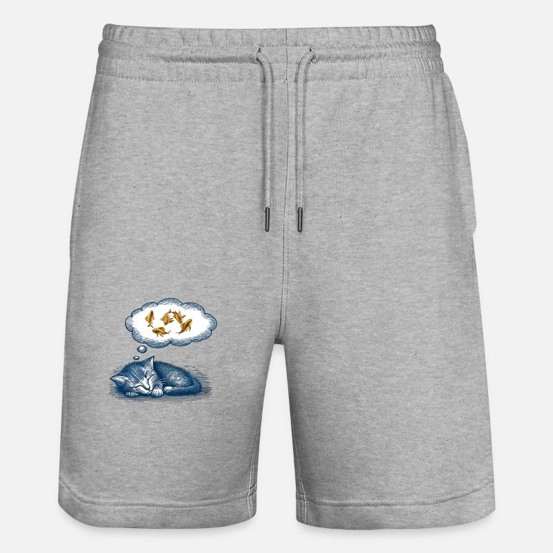 Rêve de chat - Short de jogging bio TRAINER Stanley/Stella unisexe - gris chiné