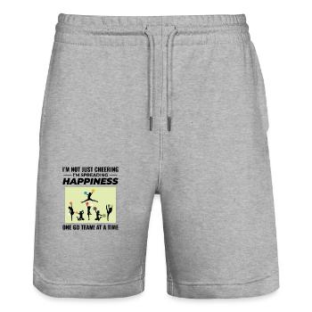 Cheerleader Cheerleading Girl Cheering Cheer Squad - Stanley/Stella Trainer Unisex Organic Jogging Shorts - heather grey - Front - Nik (191cm) & Marisol (170cm)
