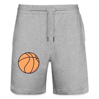 Basketball 5 0 14 - Stanley/Stella Unisex Bio Joggingshorts Trainer  - Grau meliert - Vorne - Nik (191cm) & Marisol (170cm)
