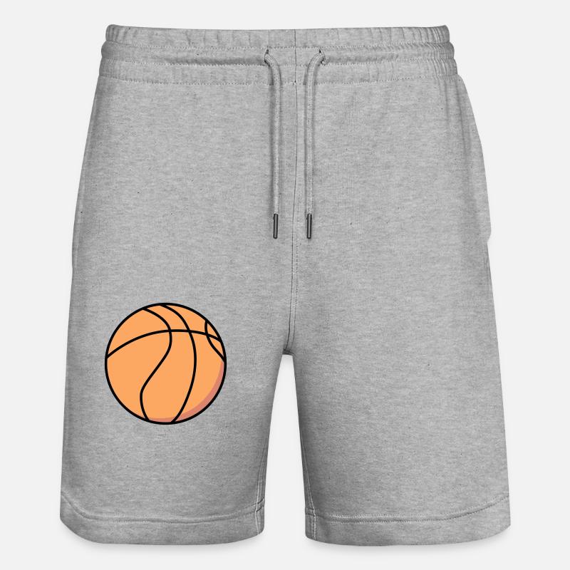Basket-ball 5 0 14 - Short de jogging bio TRAINER Stanley/Stella unisexe - gris chiné
