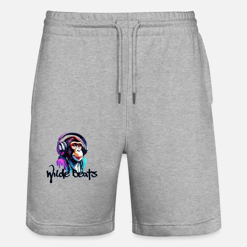 Casque / Audio / Musique / Son / Cool - Short de jogging bio TRAINER Stanley/Stella unisexe - gris chiné