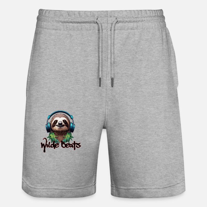 Casque / Audio / Musique / Son / Cool - Short de jogging bio TRAINER Stanley/Stella unisexe - gris chiné