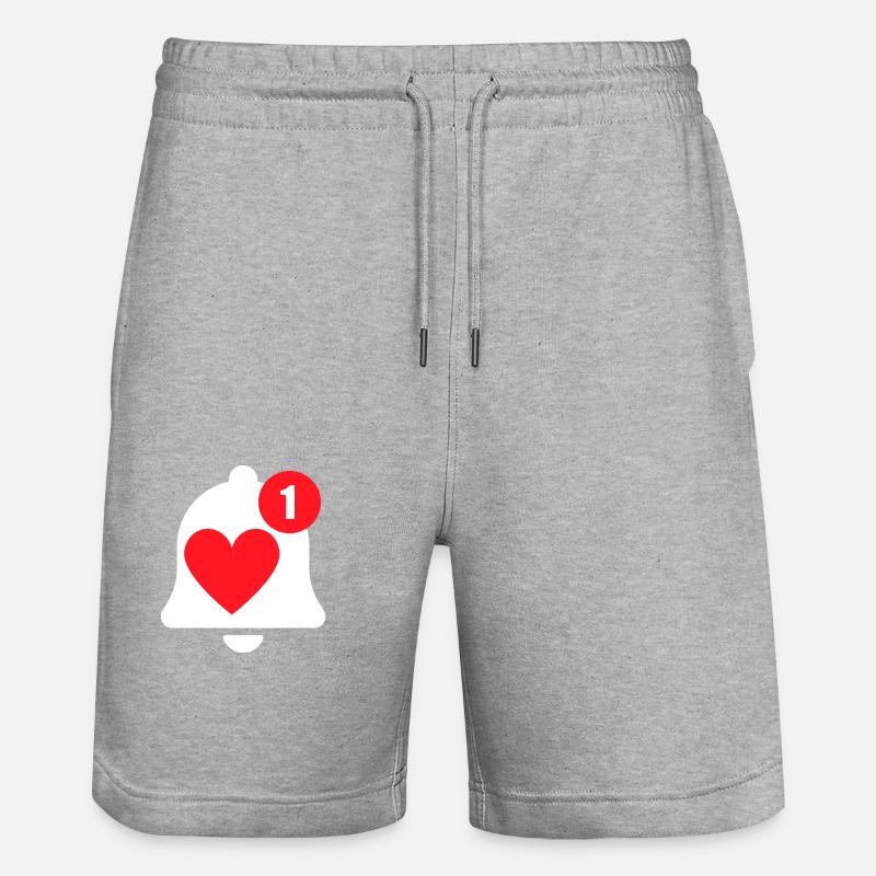 notification déclaration d'amour - Short de jogging bio TRAINER Stanley/Stella unisexe - gris chiné