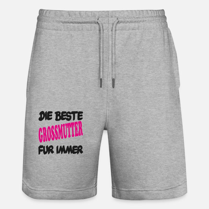 DIE BESTE GROSSMUTTER FUR IMMER - Short de jogging bio TRAINER Stanley/Stella unisexe - gris chiné
