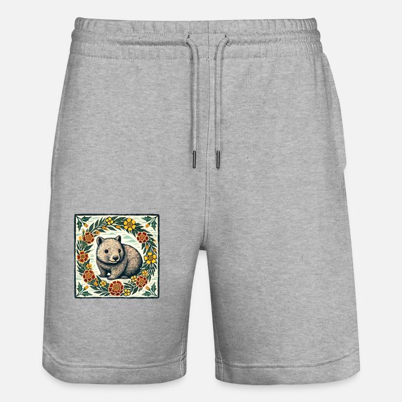 Wombat - Short de jogging bio TRAINER Stanley/Stella unisexe - gris chiné