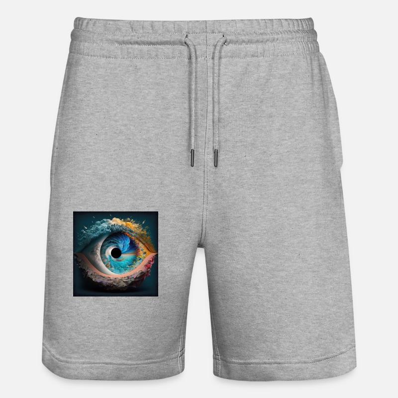 Der Blick der Erde - Stanley/Stella Unisex Bio Joggingshorts Trainer  - Grau meliert