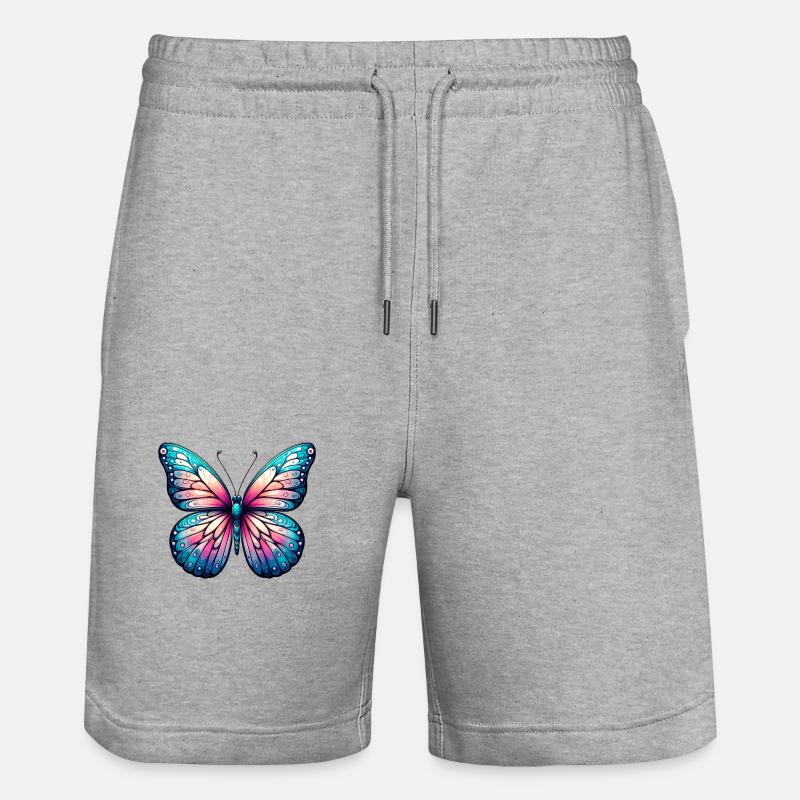Papillon Magnifique - Élégance Envolée - Short de jogging bio TRAINER Stanley/Stella unisexe - gris chiné