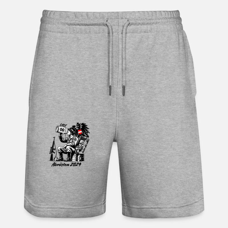 Désarmement des forces armées - Short de jogging bio TRAINER Stanley/Stella unisexe - gris chiné