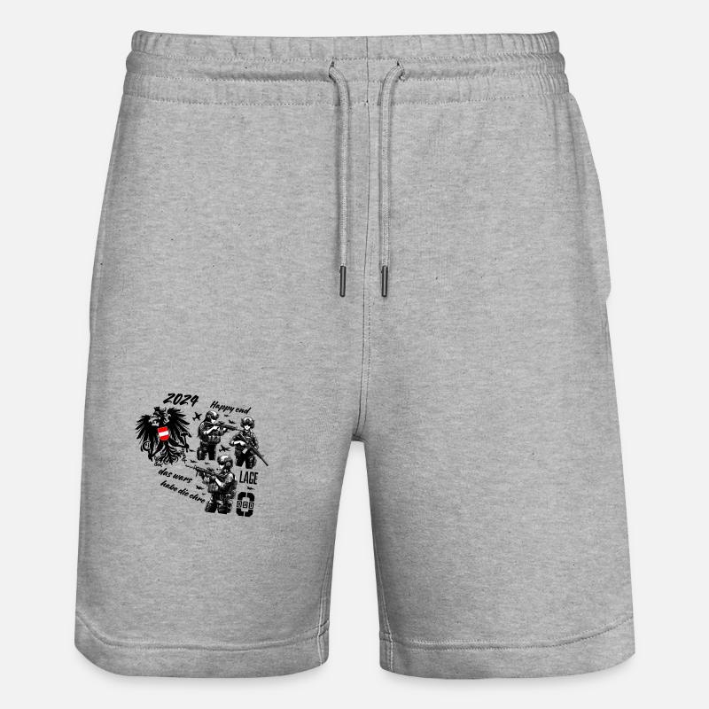Désarmement des forces armées - Short de jogging bio TRAINER Stanley/Stella unisexe - gris chiné