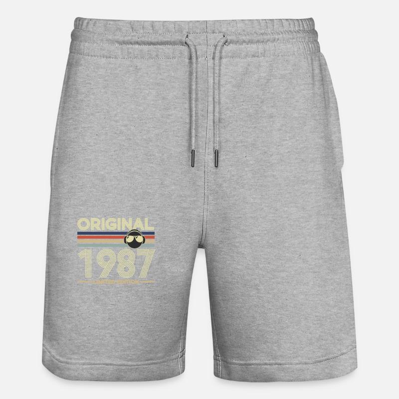 1987 - Short de jogging bio TRAINER Stanley/Stella unisexe - gris chiné