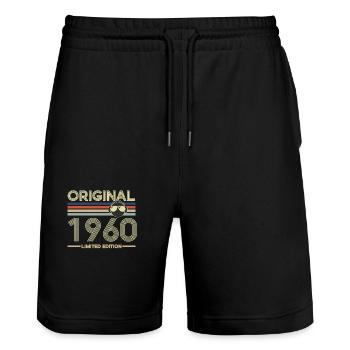 1960 - Short de jogging bio TRAINER Stanley/Stella unisexe - noir - Devant - Nik (191cm) & Marisol (170cm)