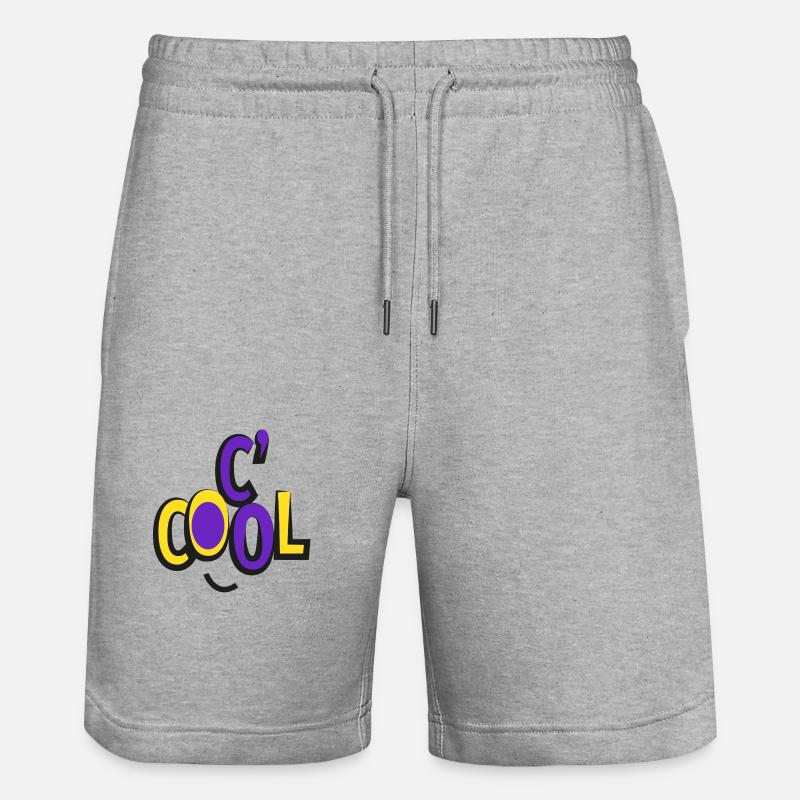 C' COOL - Short de jogging bio TRAINER Stanley/Stella unisexe - gris chiné