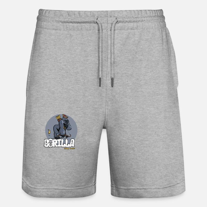 Gorille chasseur - Short de jogging bio TRAINER Stanley/Stella unisexe - gris chiné