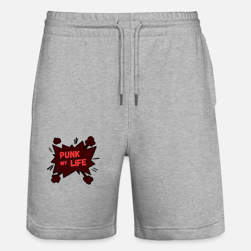 punk my life - Short de jogging bio TRAINER Stanley/Stella unisexe - gris chiné