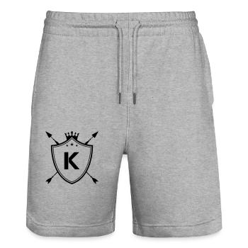 wappen k - Stanley/Stella Unisex Bio Joggingshorts Trainer  - Grau meliert - Vorne - Nik (191cm) & Marisol (170cm)