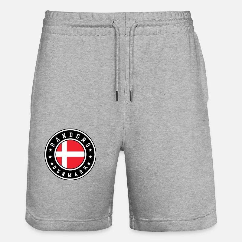 Randers Danemark - Short de jogging bio TRAINER Stanley/Stella unisexe - gris chiné