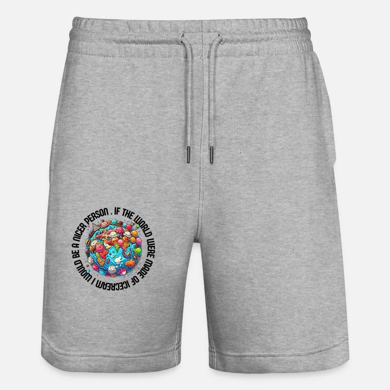Planète glace - Short de jogging bio TRAINER Stanley/Stella unisexe - gris chiné