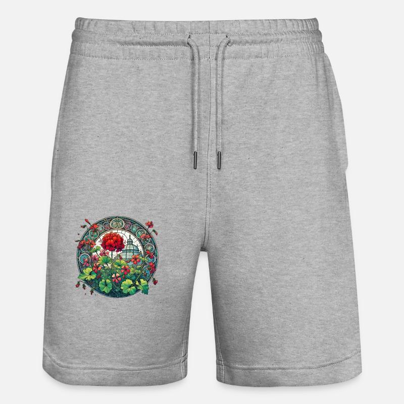 Géraniums - Short de jogging bio TRAINER Stanley/Stella unisexe - gris chiné
