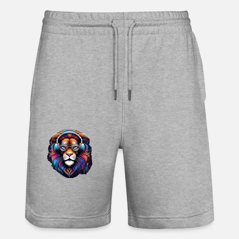 Techno Lion - Short de jogging bio TRAINER Stanley/Stella unisexe - gris chiné