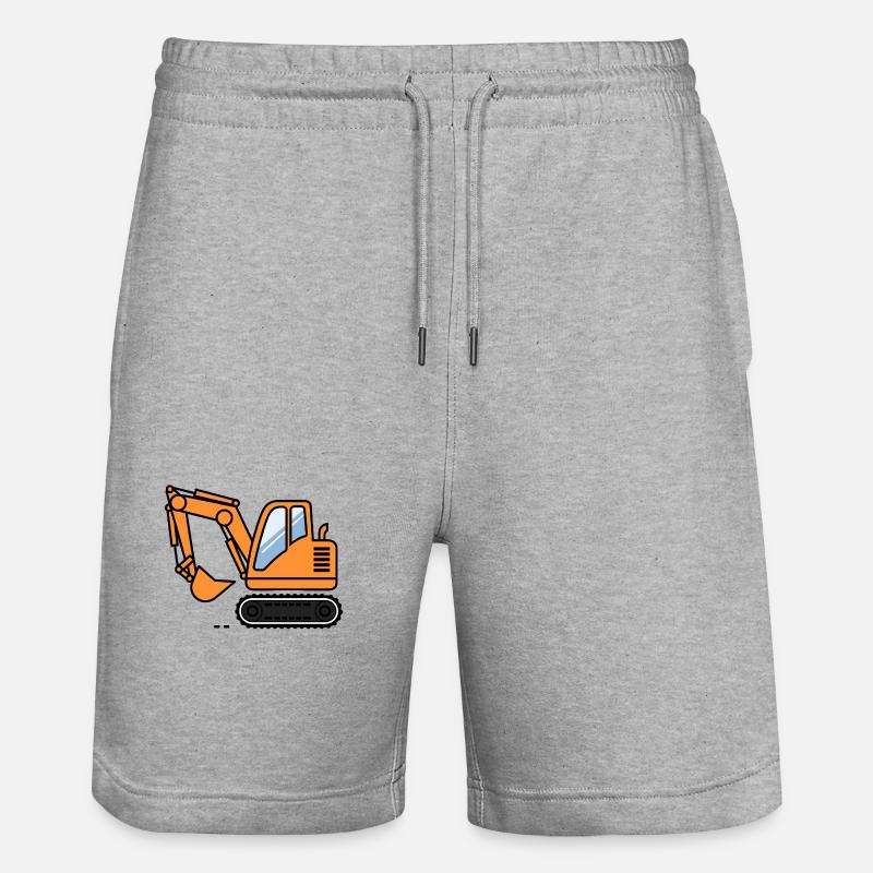 Yellow Shovel - Stanley/Stella Trainer Unisex Organic Jogging Shorts - heather grey