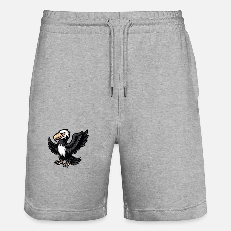 Bande dessinée Eagle - Short de jogging bio TRAINER Stanley/Stella unisexe - gris chiné