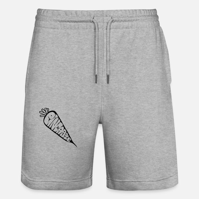 Carotte Ananas Graff (stencil) - Short de jogging bio TRAINER Stanley/Stella unisexe - gris chiné