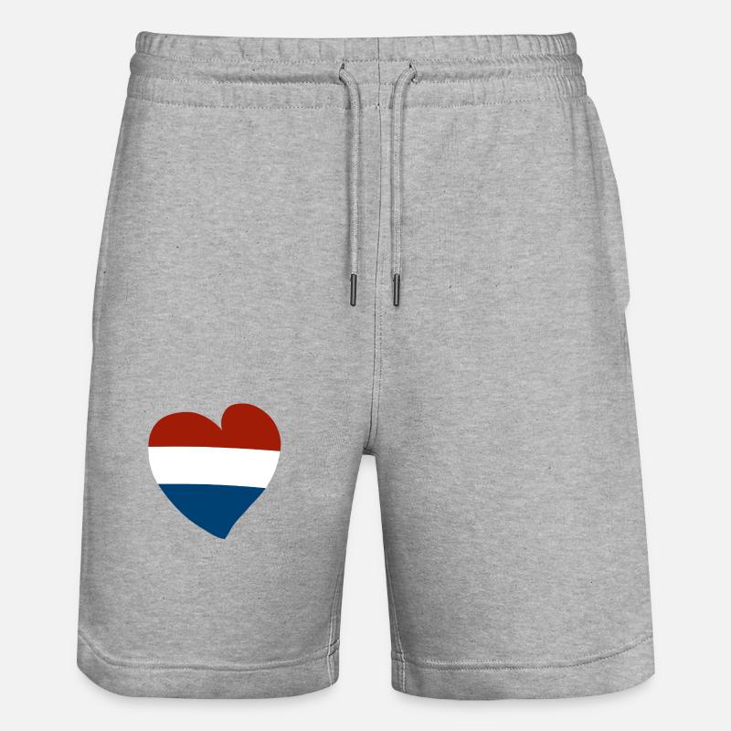 Pays-Bas Cœur - Short de jogging bio TRAINER Stanley/Stella unisexe - gris chiné