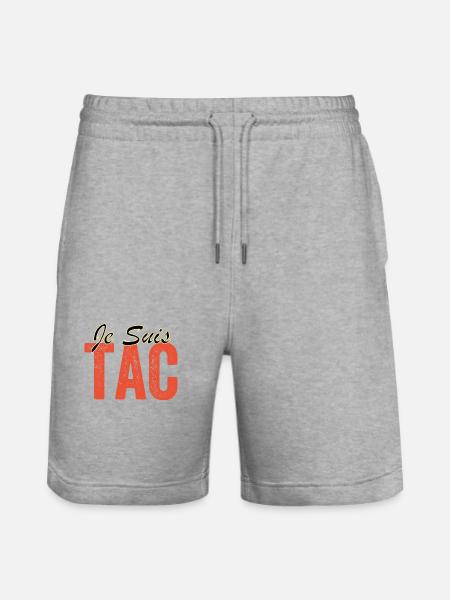 Je Suis TAC , TIC Et TAC , Duo Drole - Short de jogging bio TRAINER Stanley/Stella unisexe - gris chiné