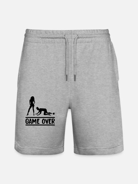 ehepaar game over - Stanley/Stella Unisex Bio Joggingshorts Trainer  - Grau meliert