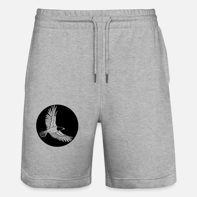 Aigle - Short de jogging bio TRAINER Stanley/Stella unisexe - gris chiné